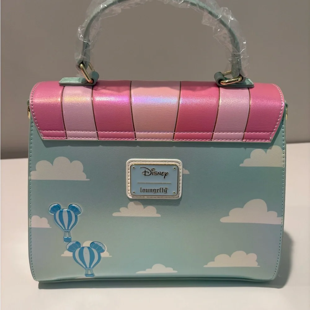 Loungefly Pastel Pink & Light Blue Hot Air Balloon Top-Handle Satchel